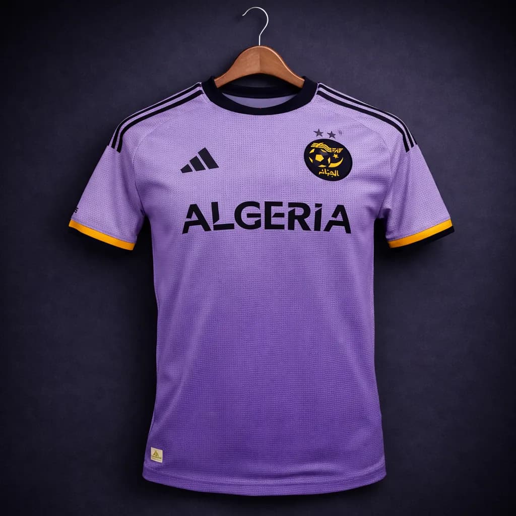 Maillot Algérie Lilas et Noir