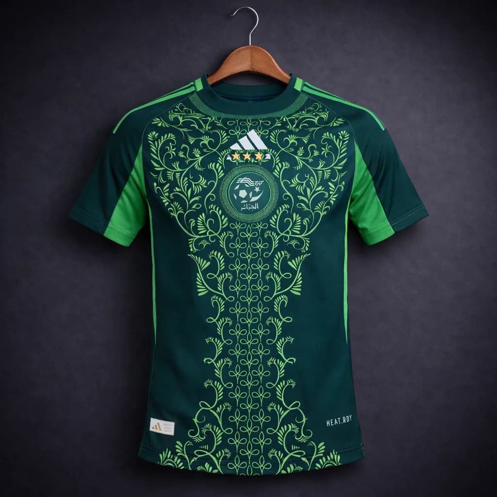 Maillot Algérie Vert Arabesques