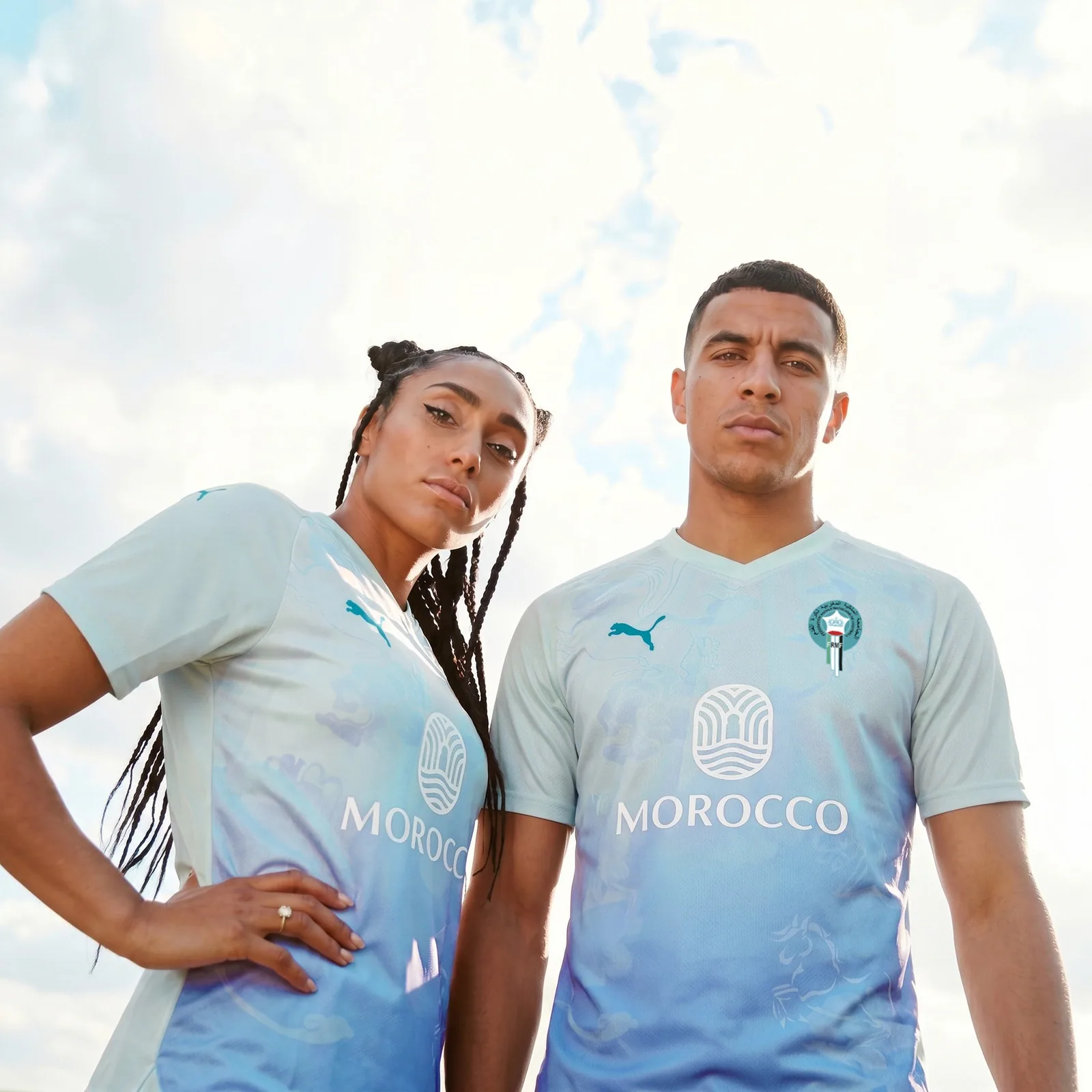 Maillot Maroc Bleu Ciel — vue 3