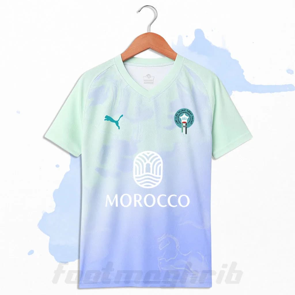 Maillot Maroc Bleu Ciel — vue 4