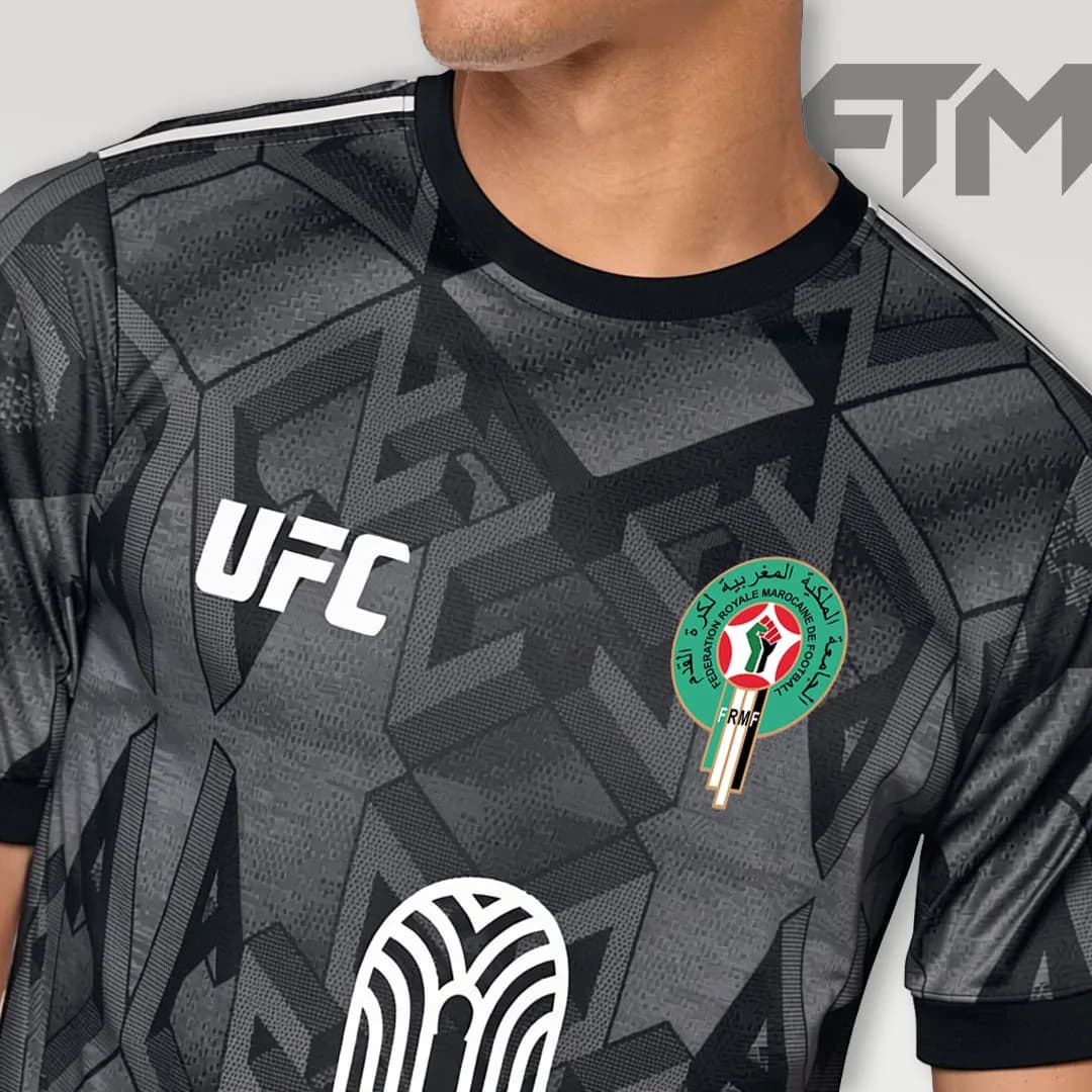 Maillot Maroc UFC Anthracite — vue 3